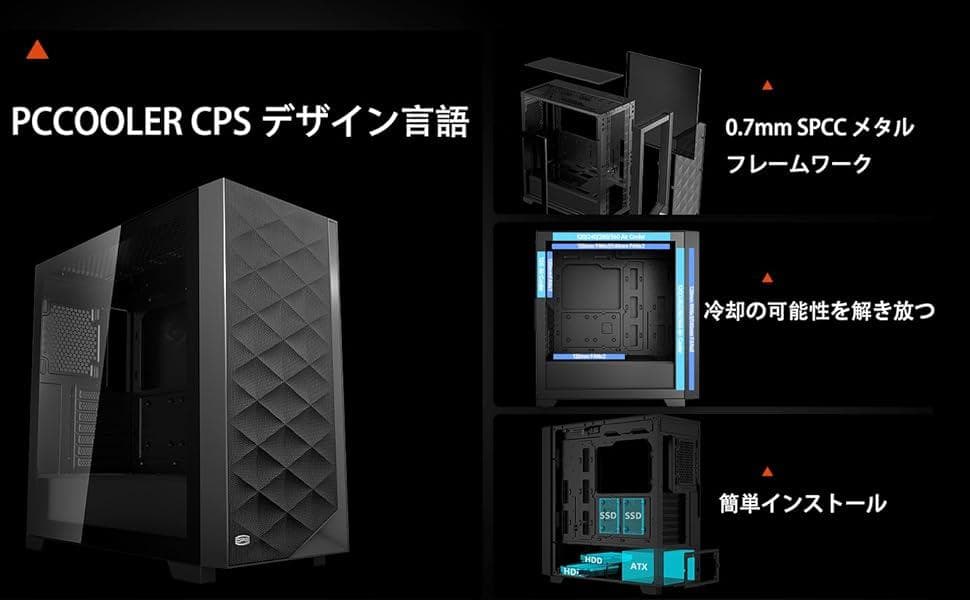 PCケース PCCOOLER CPS C3D510 ミドルタワー