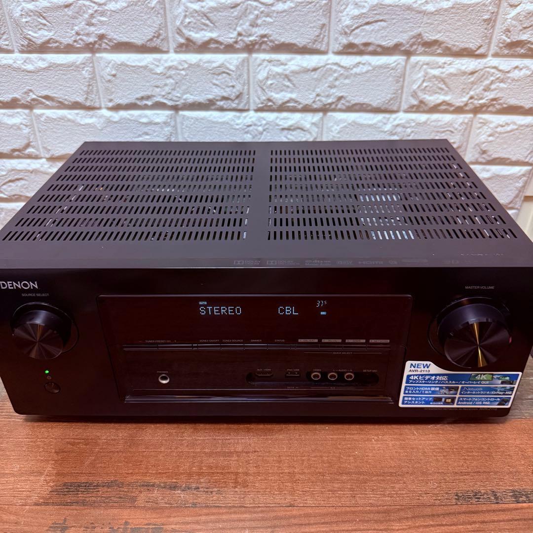 【極美品】DENON 7.1chAVアンプ AVR-2113-K ブラック