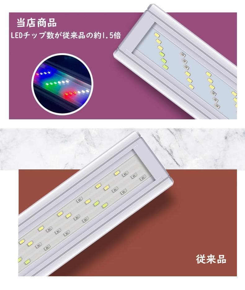 2本★水草育成ライト 高輝度 LED水槽ライト 60cm水槽対応A2272