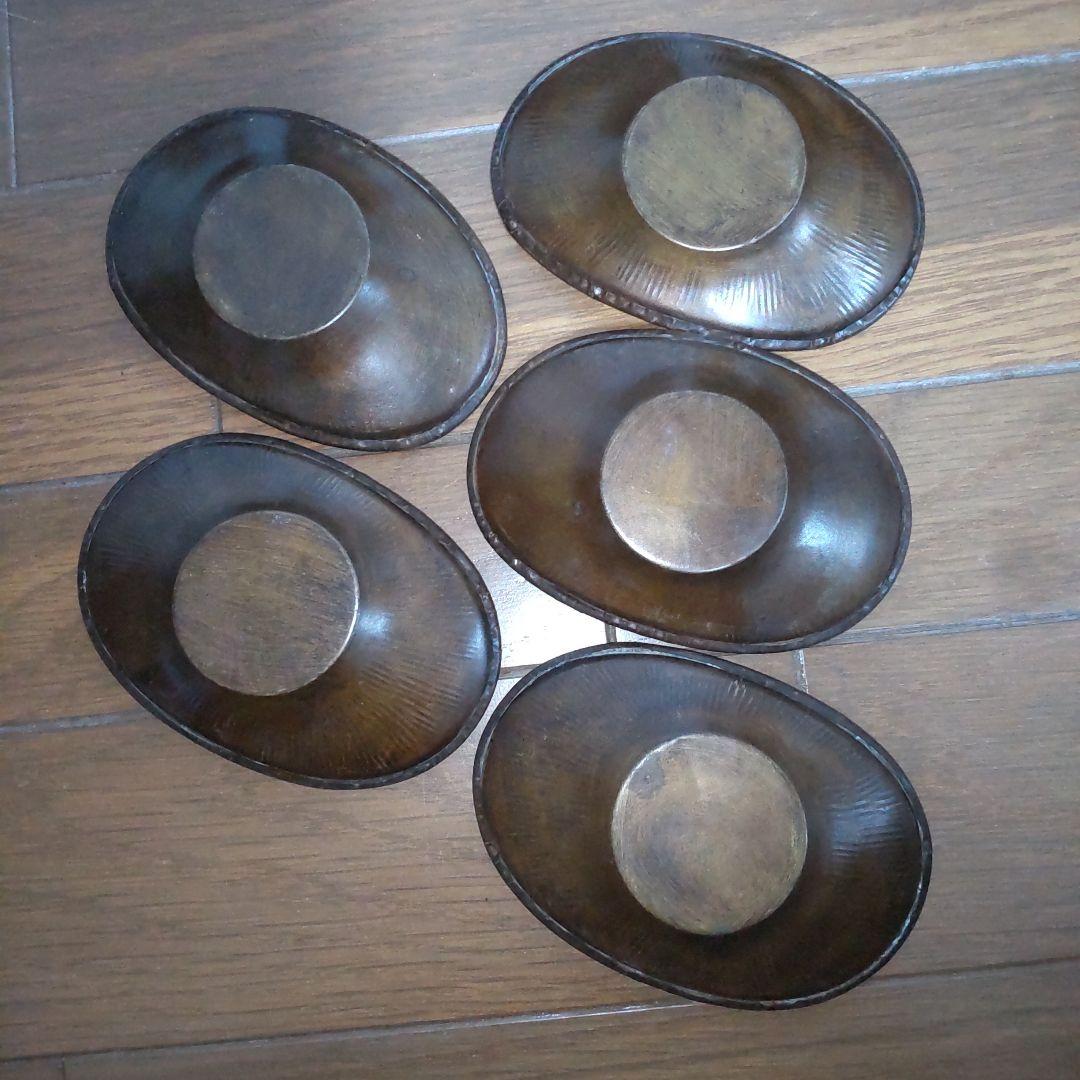銅　茶托　茶道具　3種　20枚　宣徳銅茶托