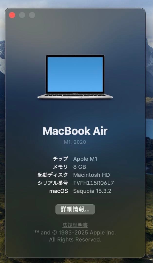 MacBook Air 13-inch (M1, 2020) 最大容量91%