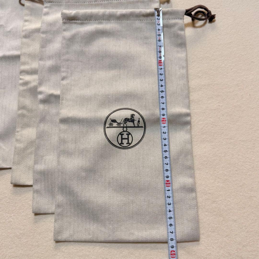 【美品】HERMESエルメス 保存袋 ヘリンボーン布袋 10枚 21.5×38