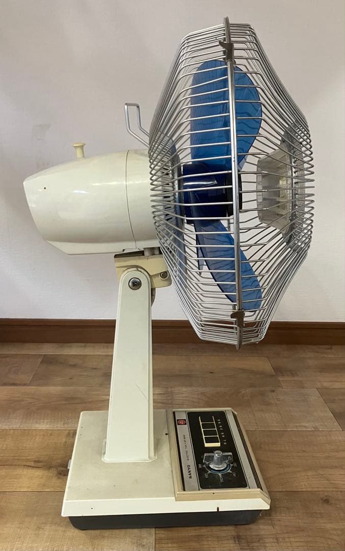 【昭和レトロ】SANYO サンヨー 扇風機 EF-6HB ブルー羽根 動作確認済