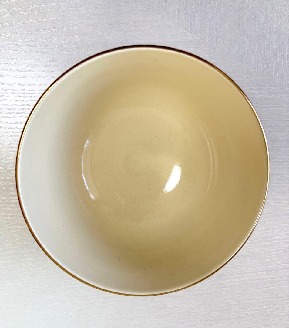 京薩摩　草花紋　 抹茶茶碗　岡田暁山　共箱入り
