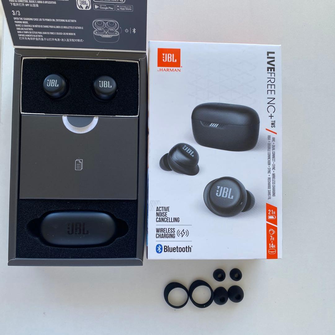 【美品】JBL LIVE FREE NC+ TWSワイヤレスイヤホン　ブラック