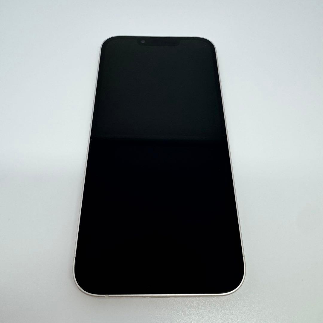【美品】iPhone 13 128GB WHITE 大容量新品バッテリー100%