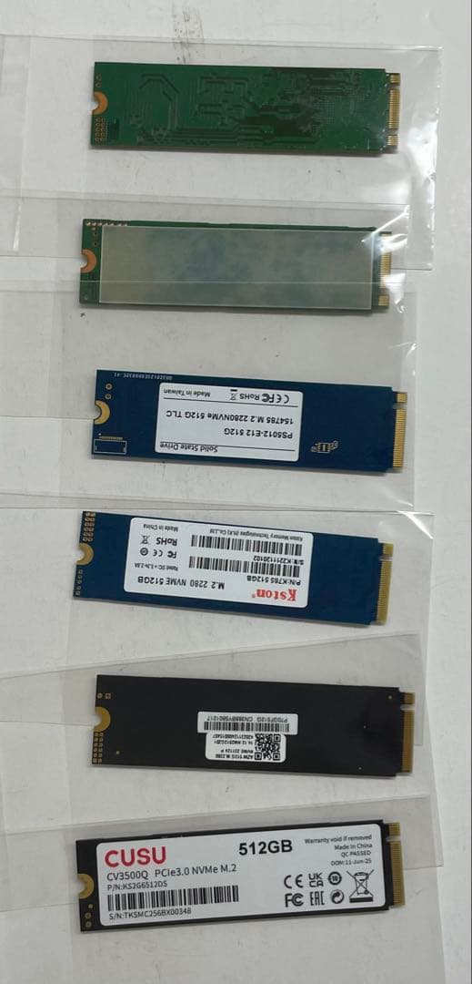 SSD NVMe M.2 512Gb 4枚　256Gb 2枚 Samsung