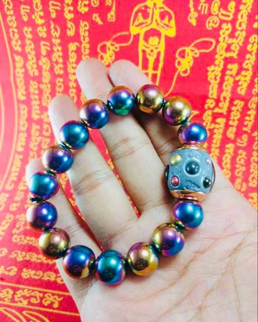 限定1】スーパーパワー ラッキー ブレスレット レインボー　12mm