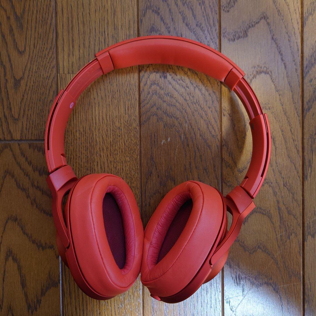 SONY　h.ear on MDR-100A シナバーレッド 有線ヘッドホン