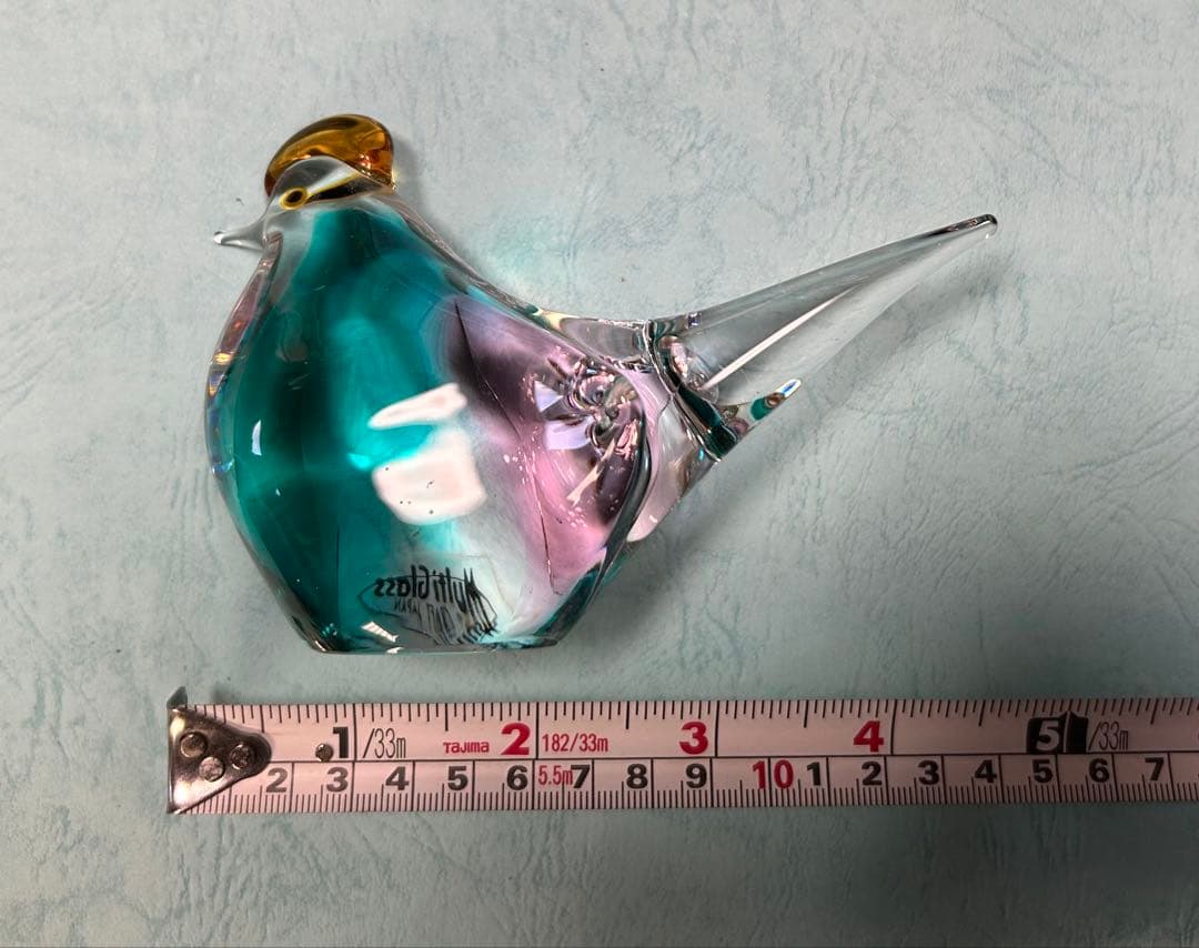 Multi Glassガラス製 鳥のオブジェ