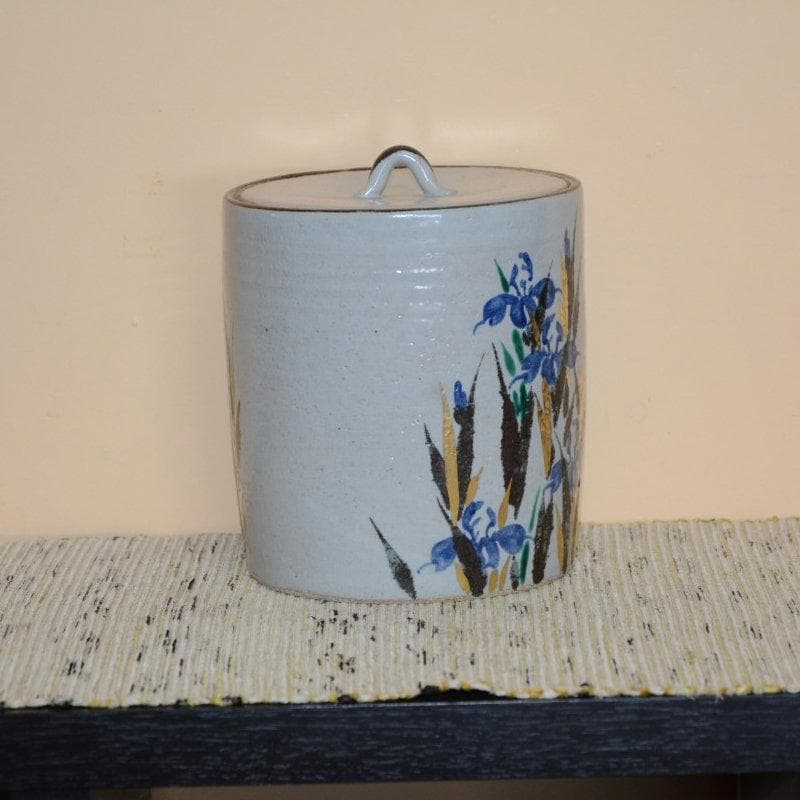 茶道具　萬古焼　乾山写八ツ橋水指　美品　萬古窯　加賀瑞山　送料込み
