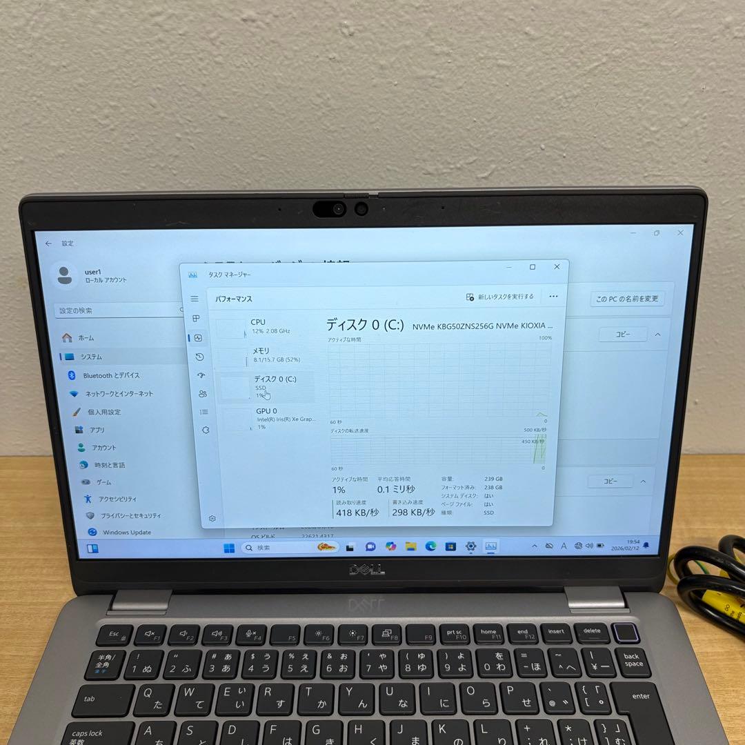 Dell Latitude5340 13世代i5 16/256GB タッチパネル
