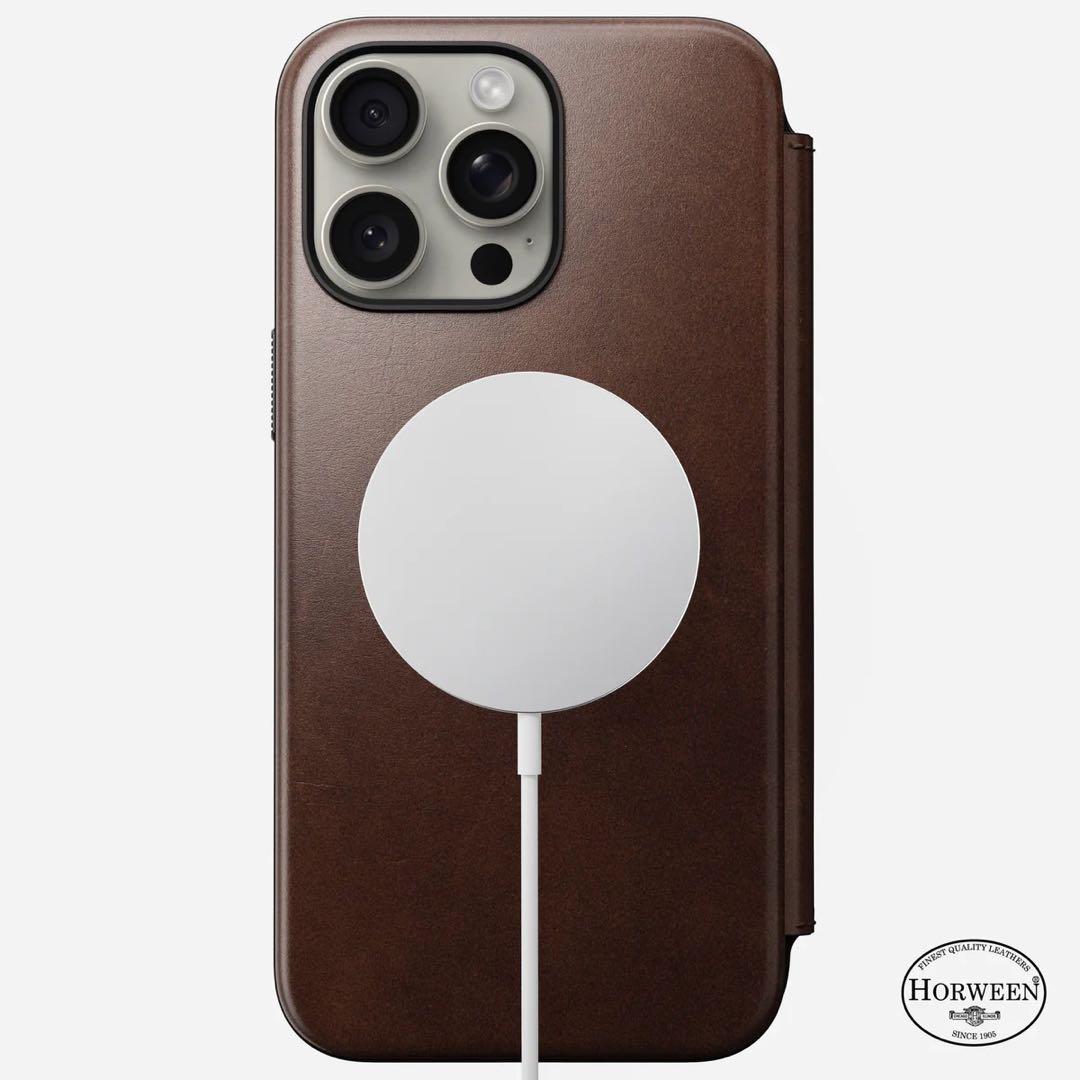 iPhoneアクセサリー NOMAD ModernLeatherFolio iPhone15 ProMax