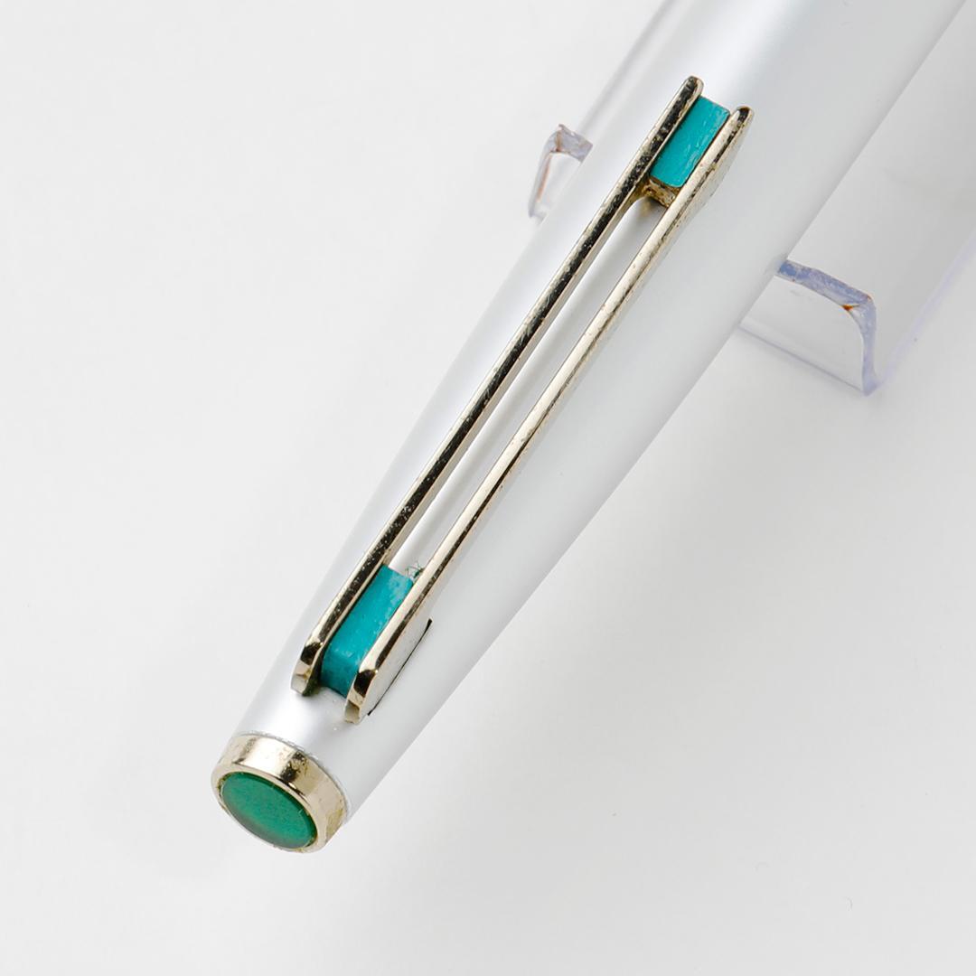 【未使用】 プラチナ万年筆 ポケット 22K シルバー＆グリーン 年代物 E