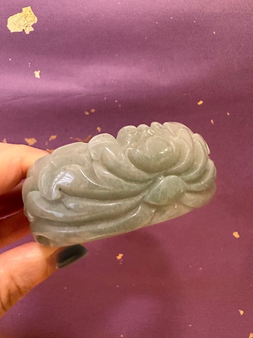 春節祭　蓮花シャー太翠バングル　極薄