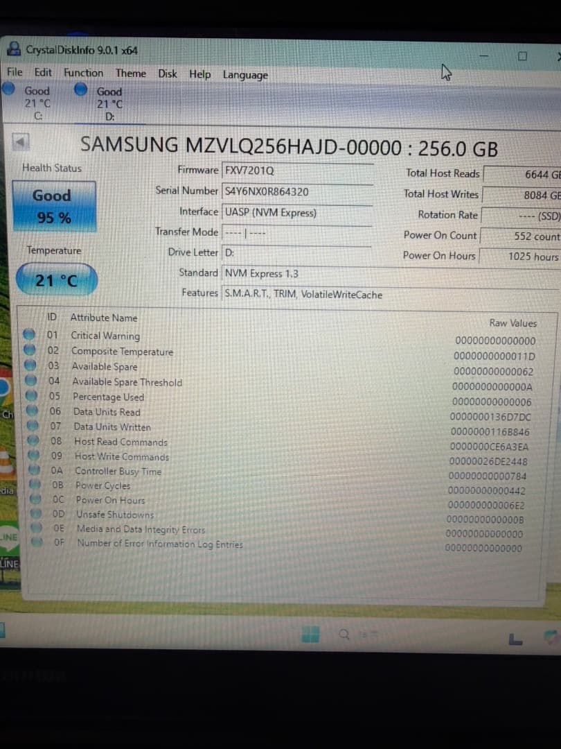 1.Samsung PM991a NVMe SSD 256GB ×3個セット