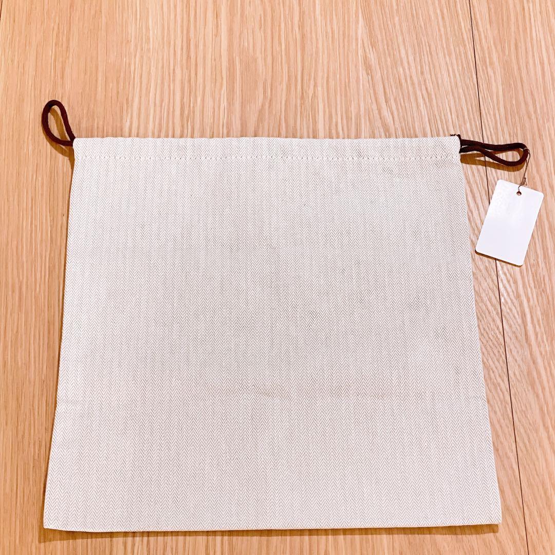 新品　HERMES 保存袋　ベージュ　巾着袋　紙タグ付