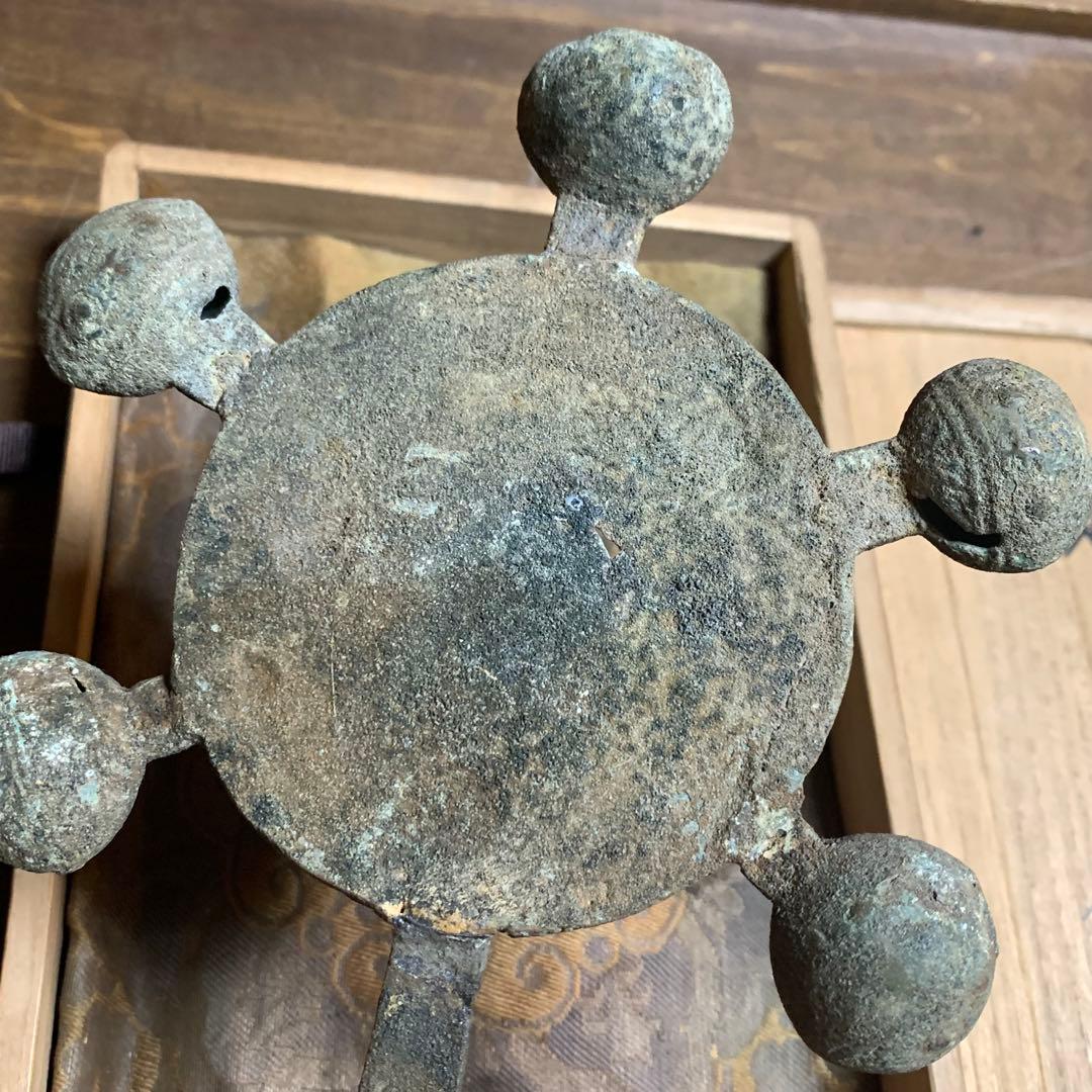 五鈴鏡 古墳時代 仏教美術 青銅 古銅 銅鏡 祭具 時代物 古美術 コレクション