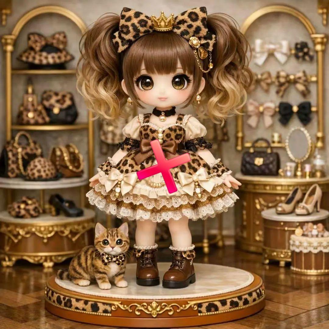 ロリータドールとこねこのスイートパネル生地　ハンドメイド