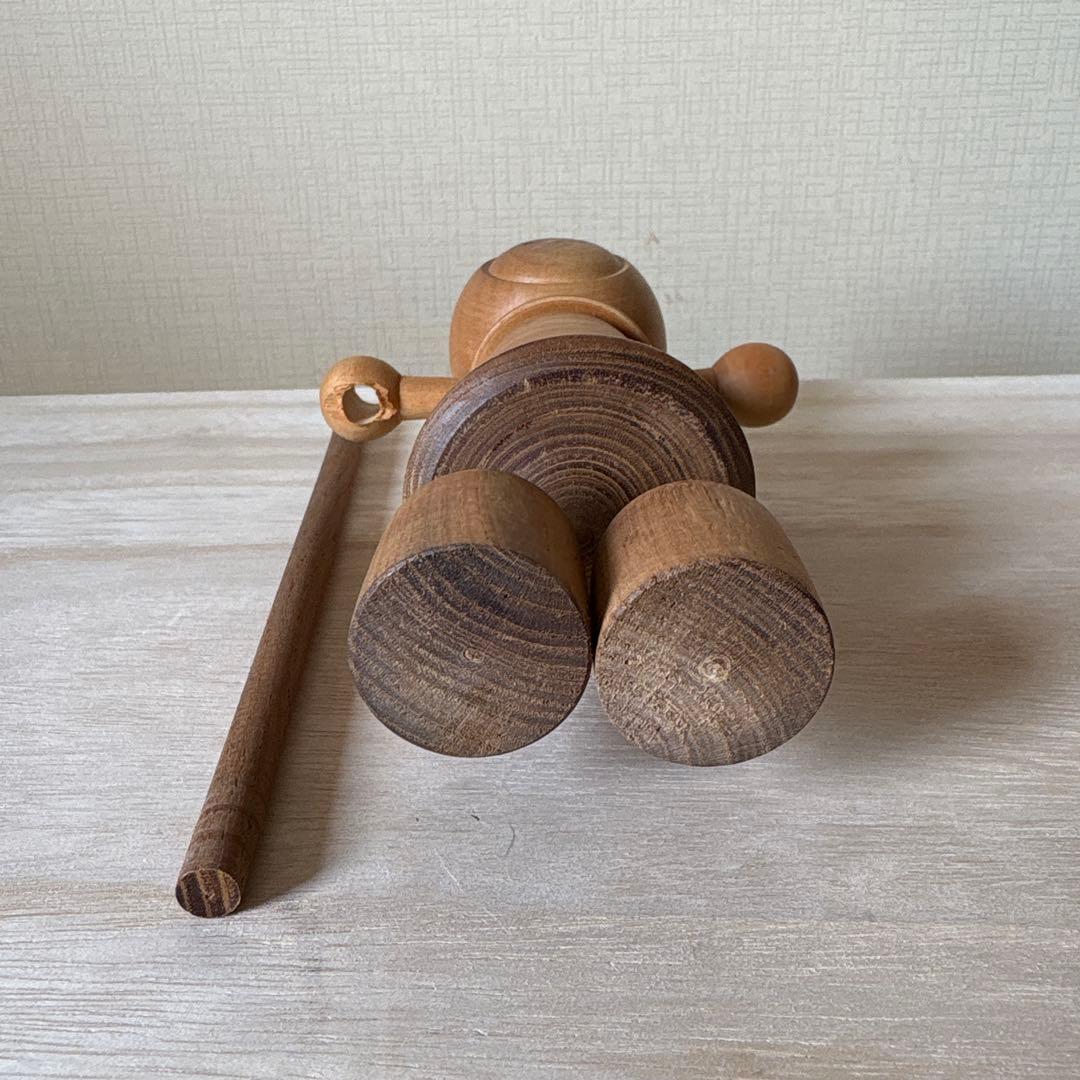 創作こけし　弁慶と牛若丸　石原日出男　工人こけし 郷土玩具　木地玩具　置物