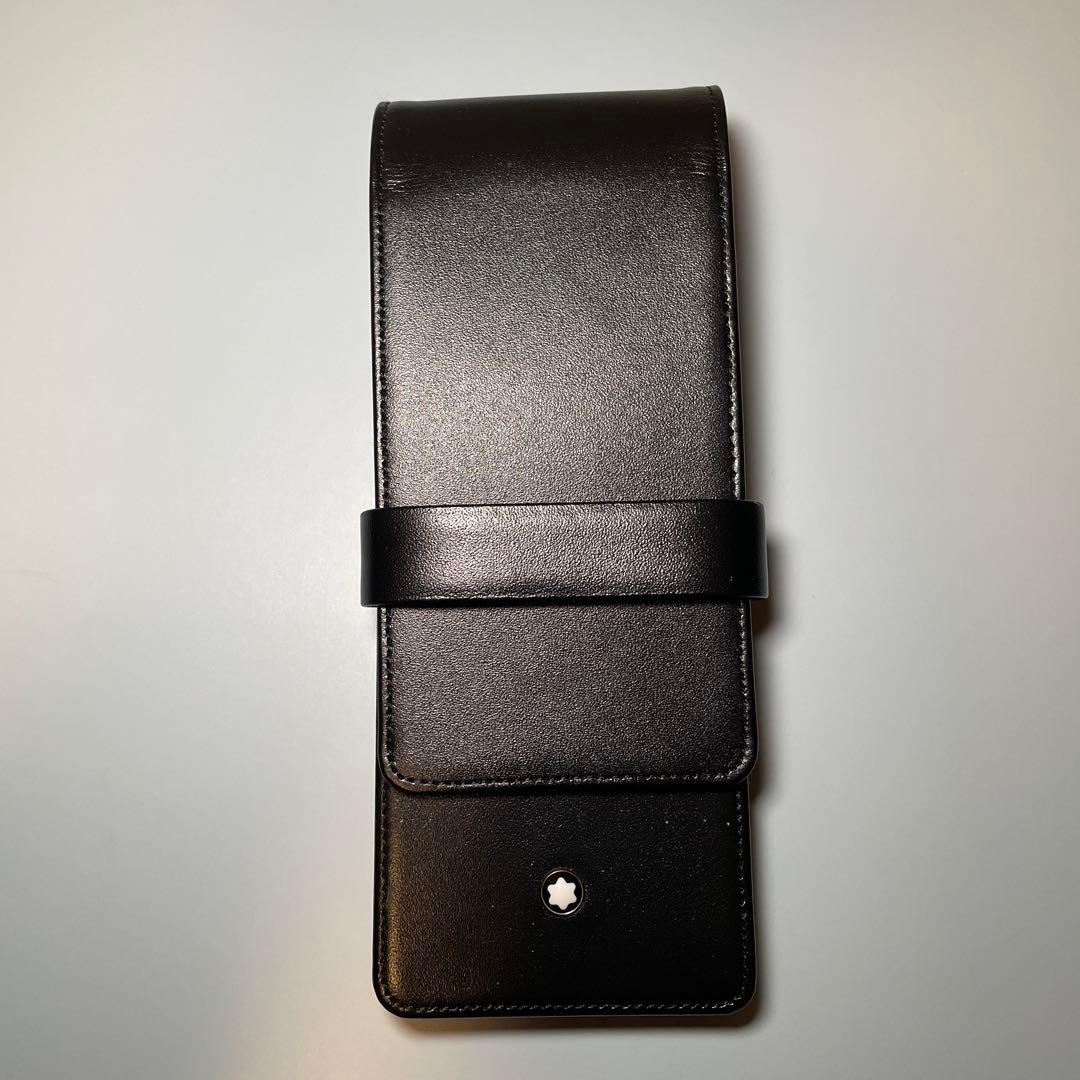 Montblanc ブラック レザー ペンシース　３本差し