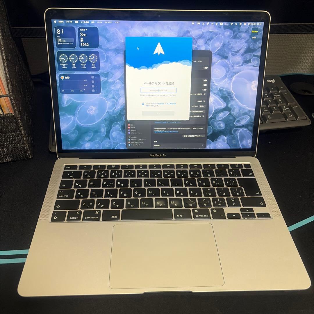 M1 MacBook Air 256GB 8GBメモリー
