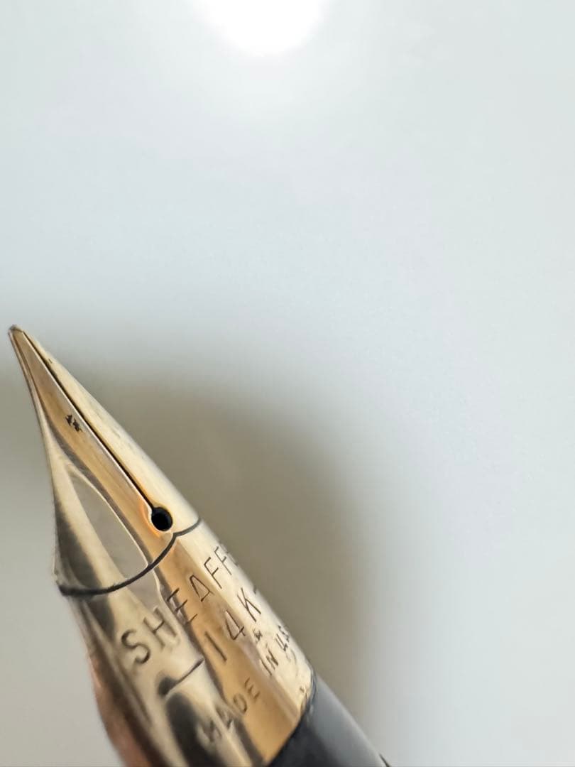 SHEAFFER シルバーボールペン 14Kゴールドペン先