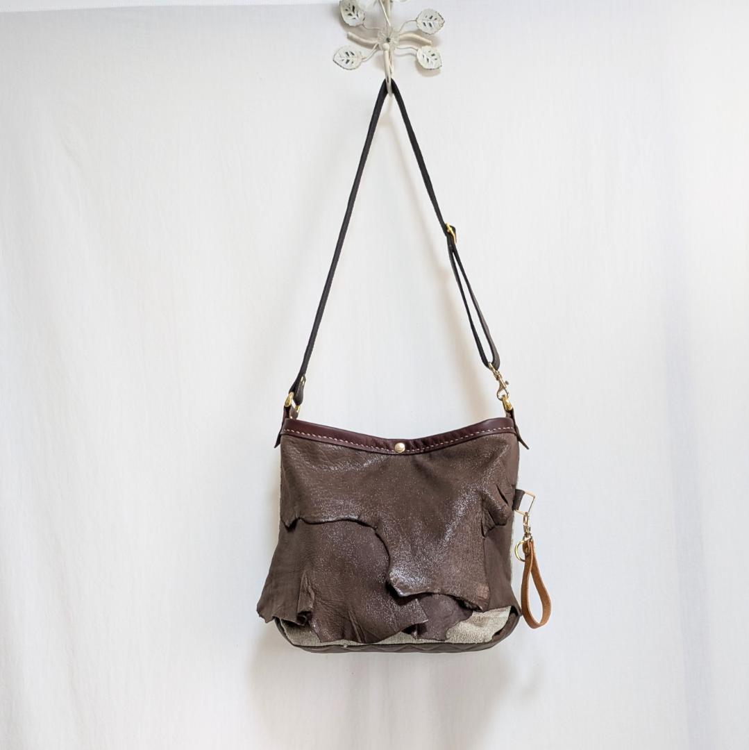 ハンドメイド＊シープ革×antiqueチェコリネン×イタリアンレザー他＊２WAY
