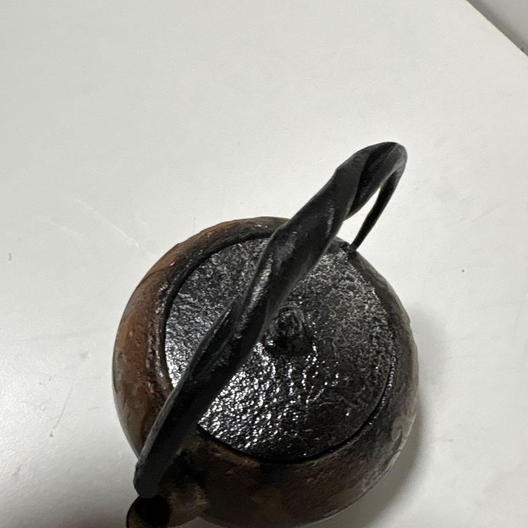 希少 照光堂 南部鉄器 鉄瓶 波千鳥 300ml 岩鋳製 釜敷 台座付 美品