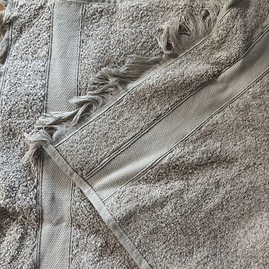 HERMES エルメス　グレー フェイスタオル　39 x 57cm