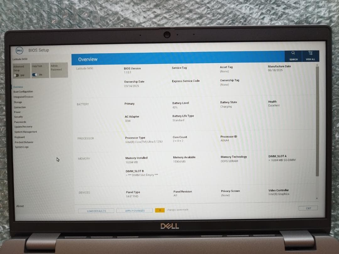【未使用品（本体+ACアダプタのみ）】Dell PC Latitude 5450