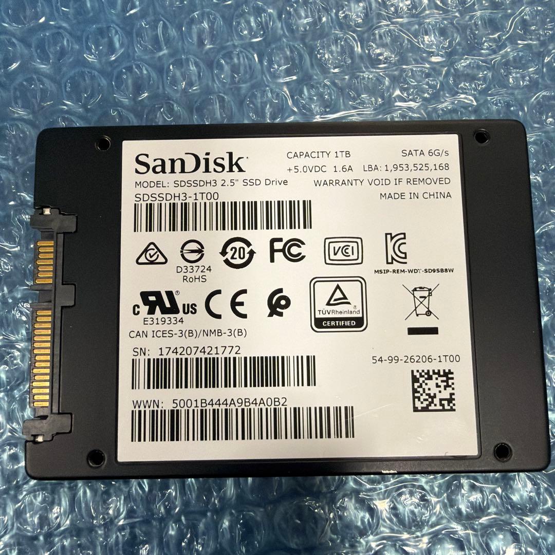 【動作品】 SanDisk Ultra 3D SSD 1TB