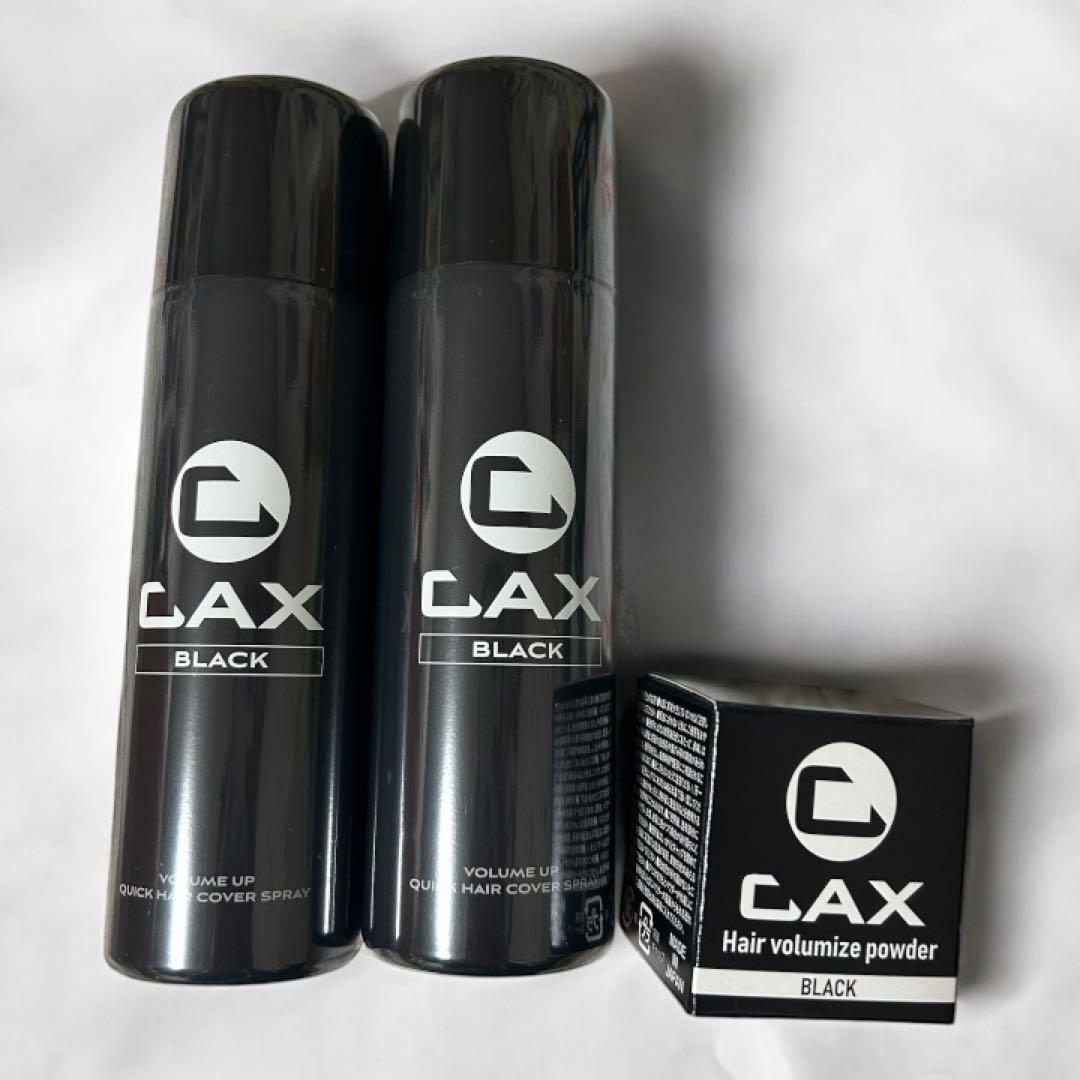 【新品・未使用】 CAX ヘアスプレー ブラック 2本セット パウダー付き