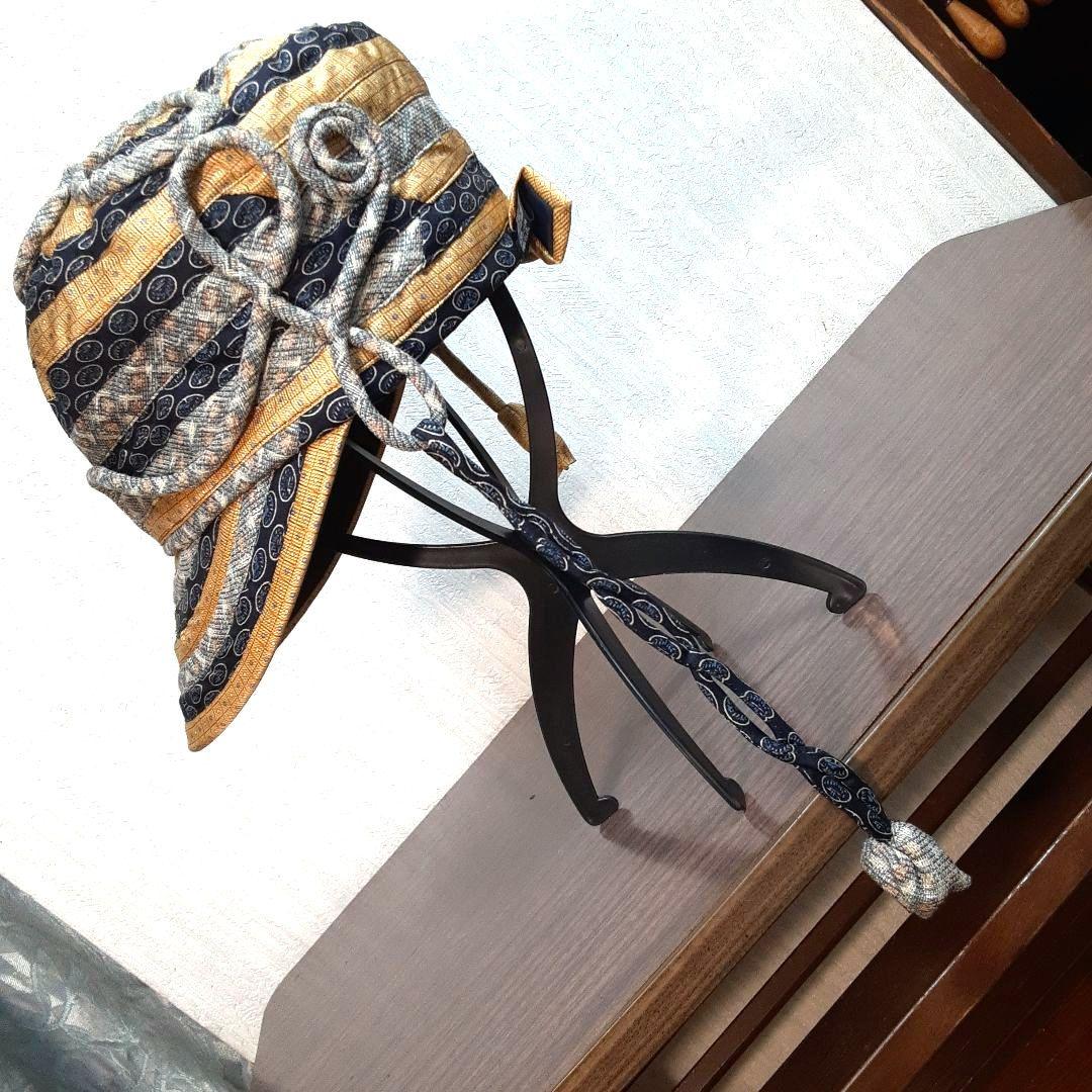 ハンドメイド、ネクタイリメイク帽子