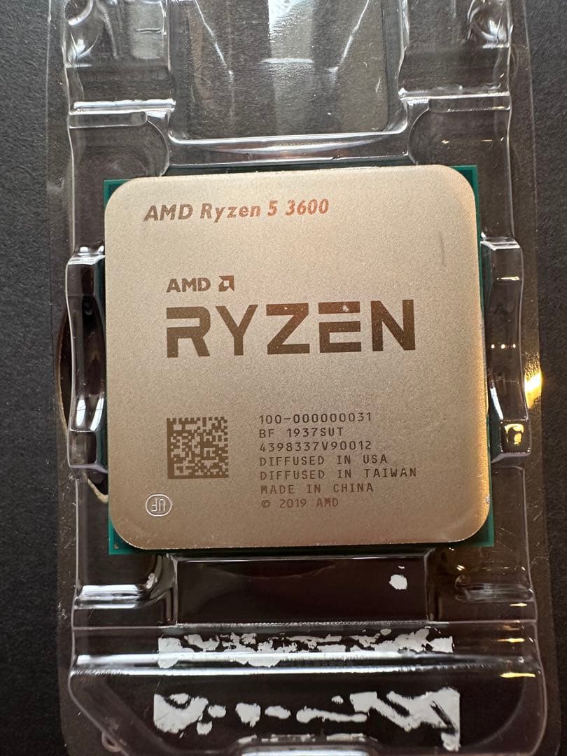 AMD Ryzen 5 3600 CPU + 未使用純正クーラー