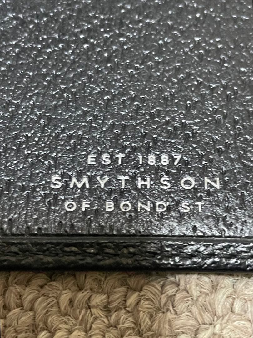 Smythson（スマイソン）　レザーメモパッド &ポールペン　英王国御用達