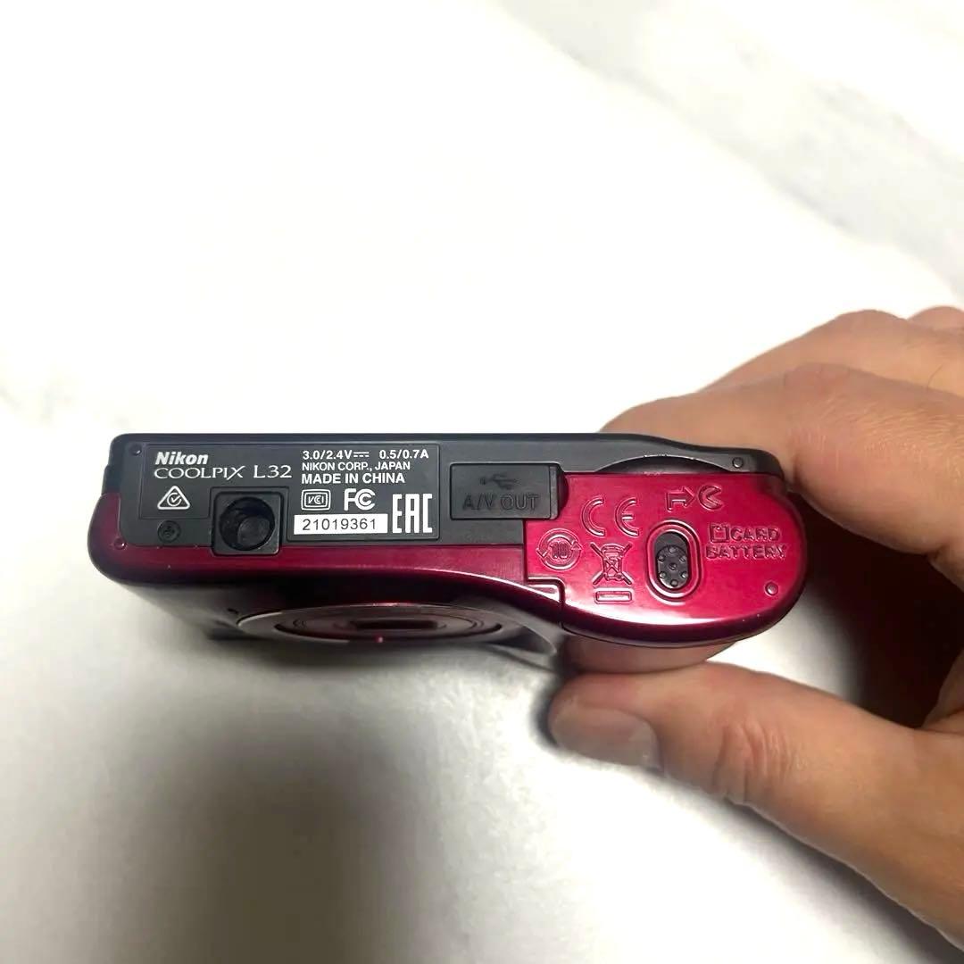 クールピクス L32 コンパクトデジタルカメラ ☆sdカード、新品単三電池付き