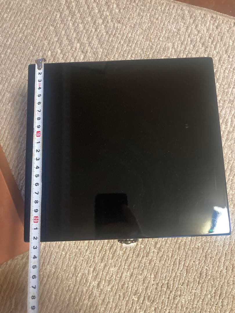 漆器 収納箱 会津塗　赤い花 デザイン　亀仙製