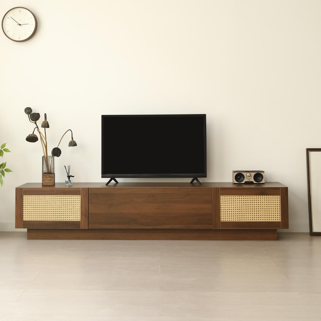 テレビ台 ローボード 収納 テレビボード【W180cm】 大容量 BROWN