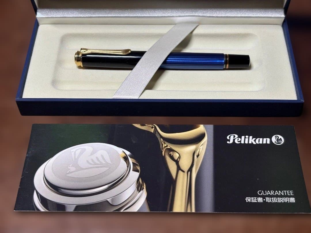 よ*お様 Pelikan スーベレーン M400 万年筆 EF ブルーストライプ