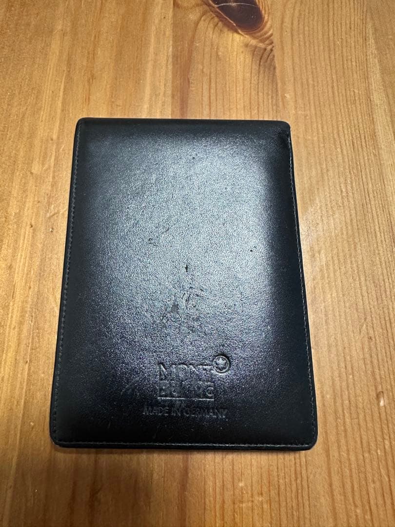 Montblanc モンブラン　メモ帳　ノートパッド　本革　ブラック　カバーのみ