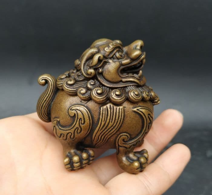 銅器 香炉 茶道香炉 神獣香炉招財辟邪 香道具 装飾品 工芸品 置物