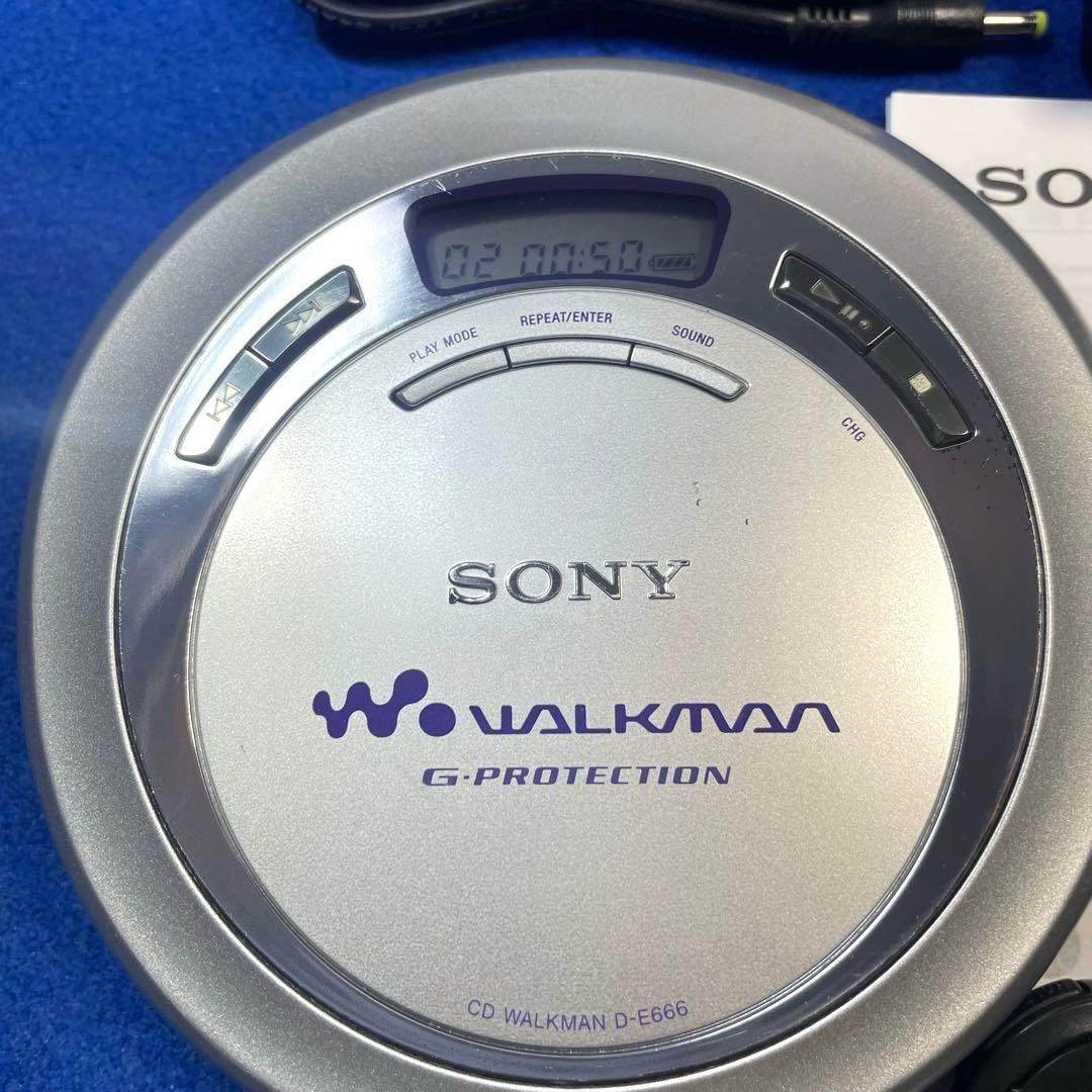 SONY D-E666 CDウォークマン ポータブルCDプレーヤー 動作確認済み