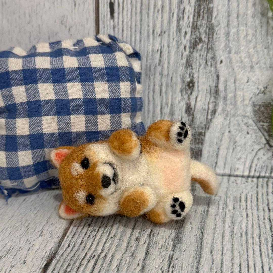 ハナ　　まんまる柴犬　へそてん　柴犬　ペット　犬　わんこ　羊毛フェルト
