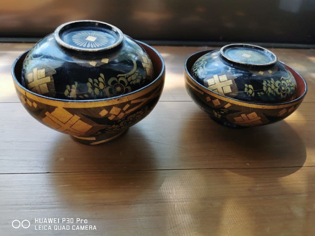 江戸中期 南部箔椀四ッ椀 浄法寺