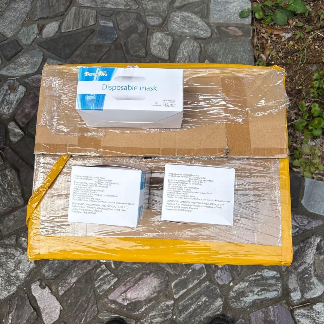 使い捨てマスク 50枚入り 50箱　2500枚　サイズ17×9.5cm