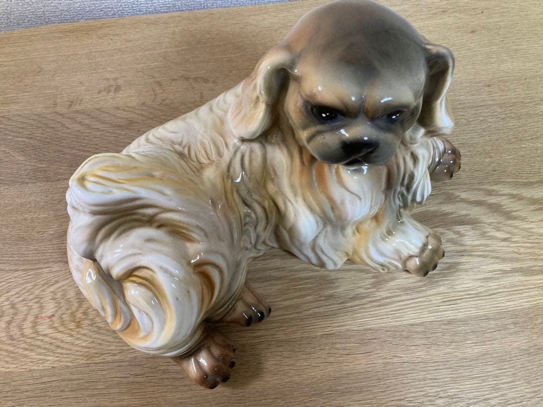 小型犬　陶器　置き物