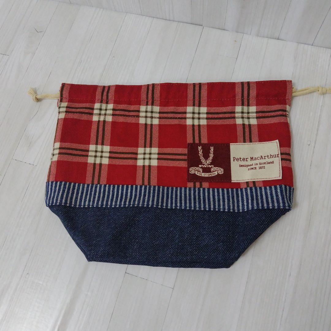 入園入学グッズ5点セット☆チェック柄☆レッド