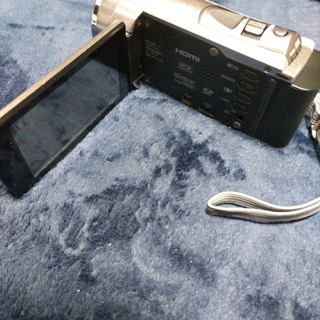 60倍ズーム ビデオカメラ シルバー