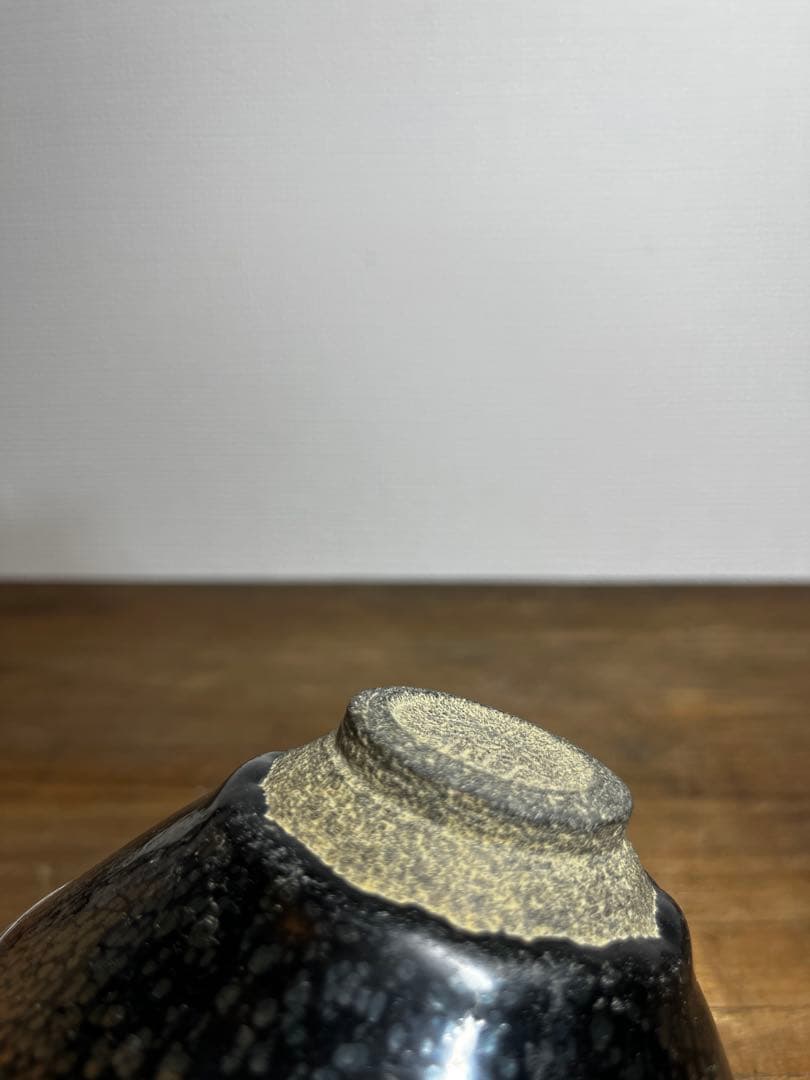 宋時代　建窯　油滴天目覆輪茶碗　箱付　宋